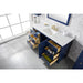 Legion Furniture 60" Blue Finish Single Sink Vanity Cabinet With Carrara White Top WLF2160S-B