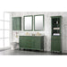 Legion Furniture 54" Vogue Green Finish Double Sink Vanity Cabinet With Carrara White Top WLF2254-VG