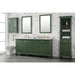 Legion Furniture 72" Vogue Green Double Single Sink Vanity Cabinet With Carrara White Top WLF2272-VG