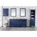 Legion Furniture 72" Blue Double Single Sink Vanity Cabinet With Carrara White Top WLF2272-B