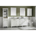 Legion Furniture 72" White Double Single Sink Vanity Cabinet With Carrara White Top WLF2272-W