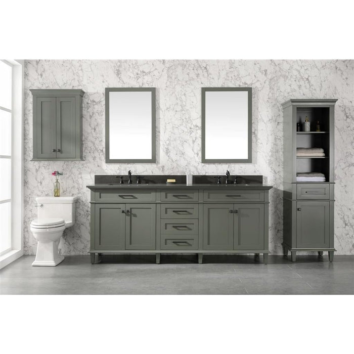 Legion Furniture 80" Pewter Green Double Single Sink Vanity Cabinet With Blue Lime Stone Quartz Top Wlf2280-Bs-Qz WLF2280-PG
