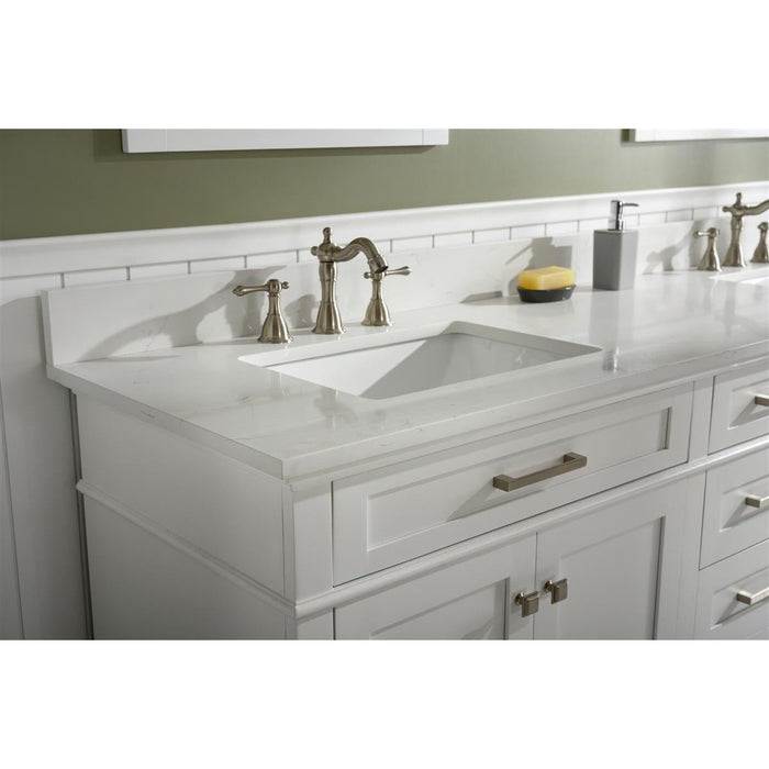 Legion Furniture 80" White Double Single Sink Vanity Cabinet With Carrara White Quartz Top Wlf2280-Cw-Qz WLF2280-W