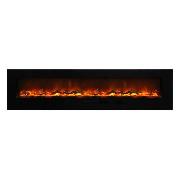 Amantii Wall Mount or Flush Mount Electric Fireplace with Glass Surround