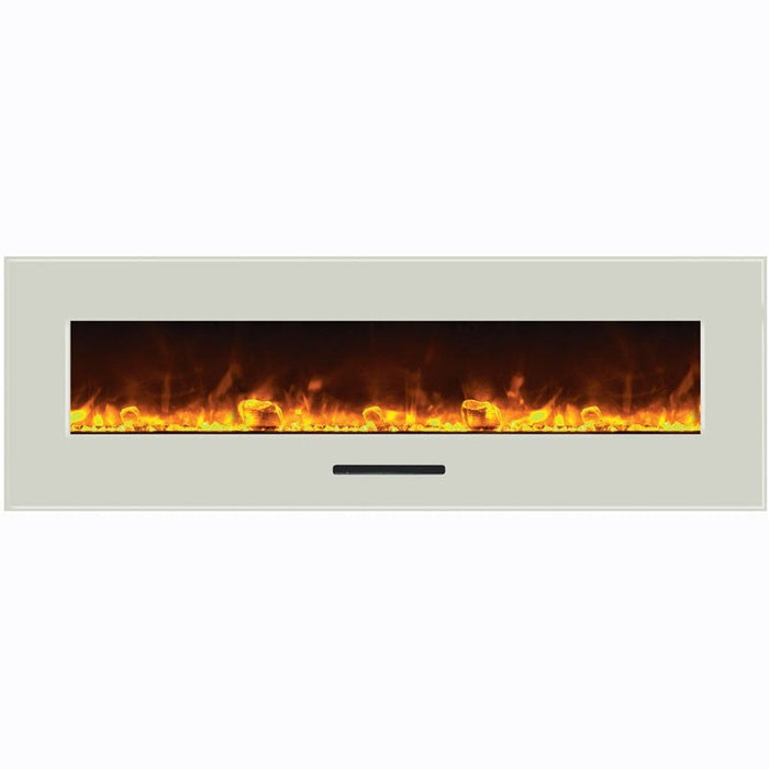 Amantii Wall Mount or Flush Mount Electric Fireplace with Glass Surround