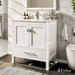 Eviva London 24" x 18" Transitional Bathroom Vanity in Gray or White Finish with White Carrara Top