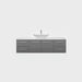 Eviva Totti Wave 48" Modern Bathroom Vanity in Gray, or White, Finish with Super White Man-Made Stone Countertop and Porcelain Vessel Sink