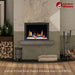 LiteStar 33" Smart Electric Fireplace Insert with App Driftwood Logs & River Rock ZEF38VC-33