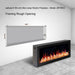Latitude II 58" Smart Wall Mount Electric Fireplace with app Diamond-like Crystal - ZEF58VC, Black