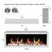 Gloria II 58" Smart Electric Fireplace with App Driftwood Log & River Rock - ZEF58VS, Silver
