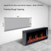 Latitude 65" Smart Electric Fireplace with Reflective Amber Glass - ZEF65XA