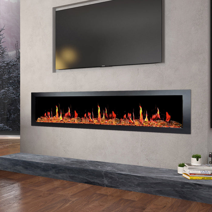 Litedeer Latitude II 78 inch Wifi Smart Electric Fireplace with crackling - ZEF78VA
