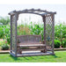 A & L Furniture Amish Handcrafted Pine Jamesport Arbor w/ Deck & Glider