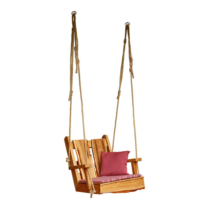 A & L Furniture Blue Mountain 2ft Timberland Chair Swing With Rope