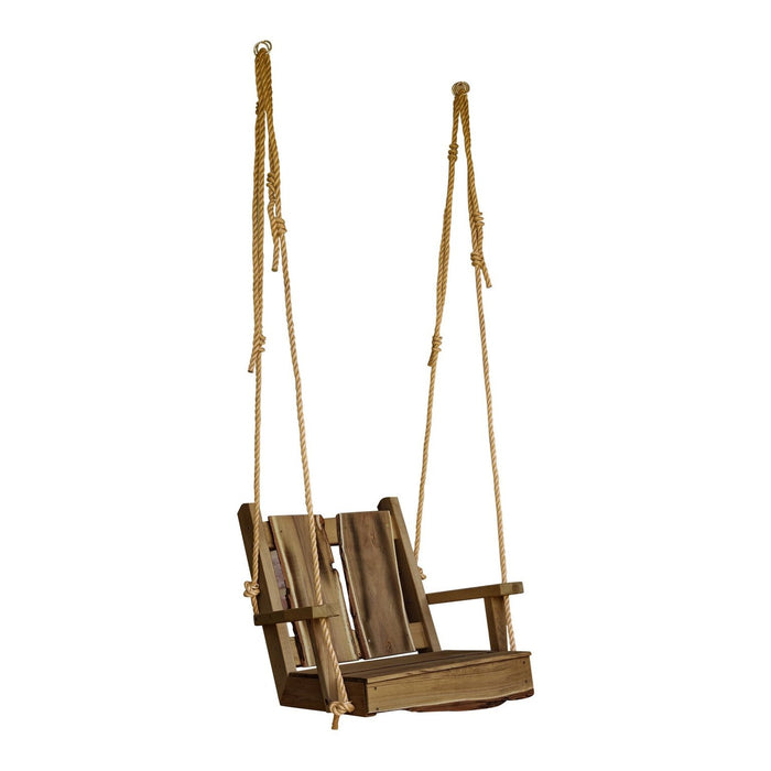 A & L Furniture Blue Mountain 2ft Timberland Chair Swing With Rope