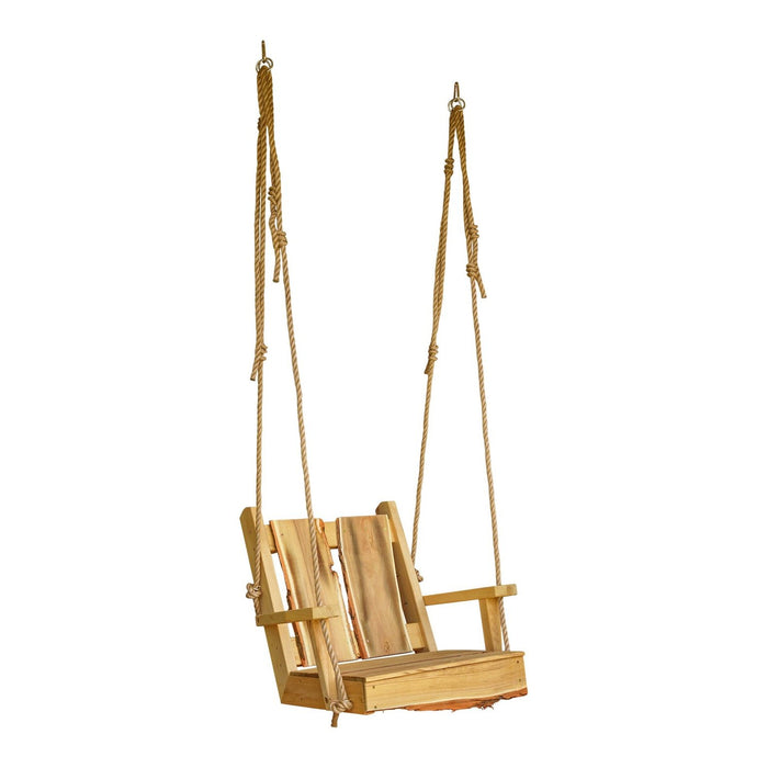 A & L Furniture Blue Mountain 2ft Timberland Chair Swing With Rope