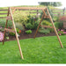 A & L Furniture Cedar 2x4 A-Frame Swing Stand for Swing or Swingbed Hangers Included