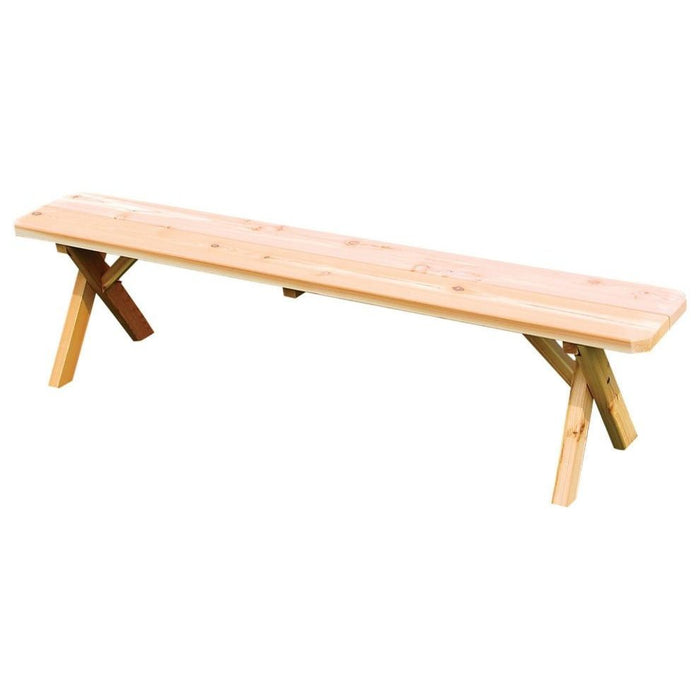 A & L Furniture Cedar Crossleg Bench Only
