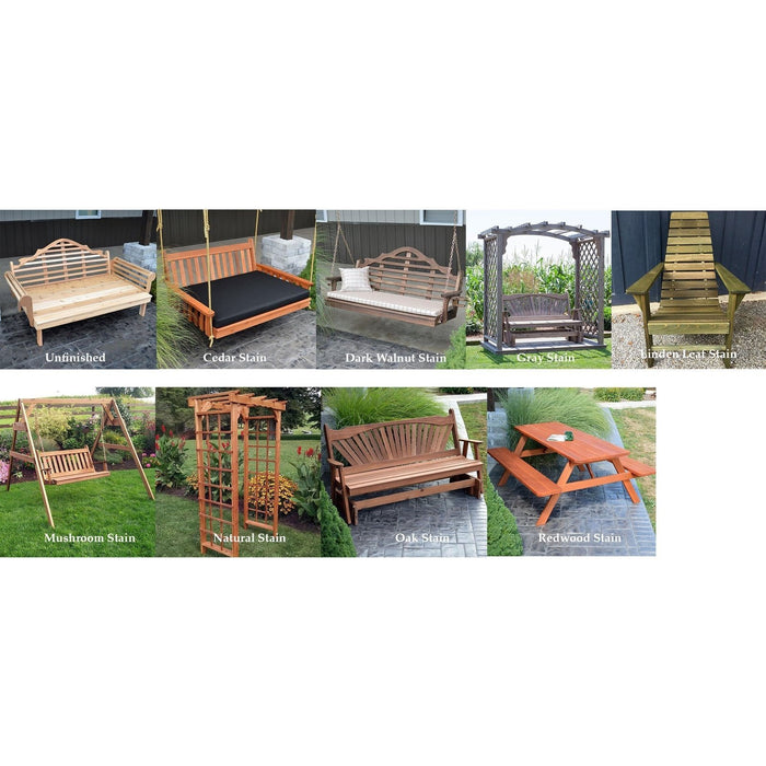 A & L Furniture Cedar Crossleg Bench Only