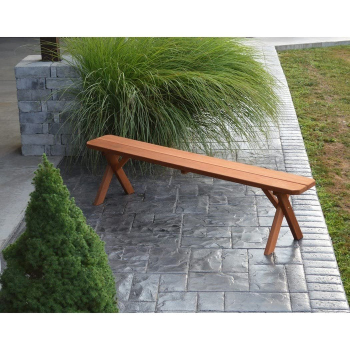 A & L Furniture Cedar Crossleg Bench Only