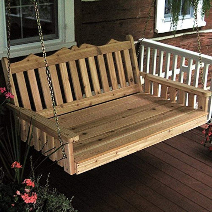 A & L Furniture Cedar Royal English Garden Swingbed