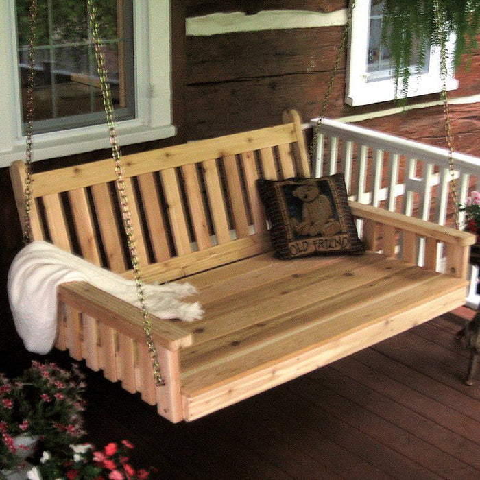 A & L Furniture Cedar Traditional English Swingbed