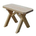 A & L Furniture Crossleg Pine Bench Only