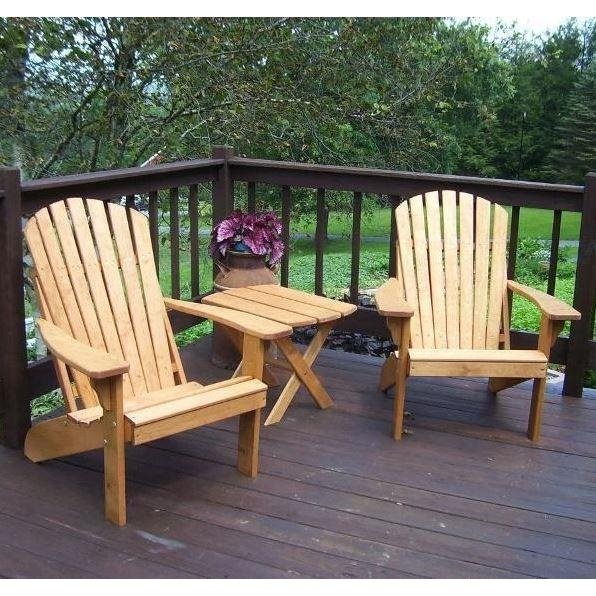 A & L Furniture Fanback Adirondack Chair in Pine