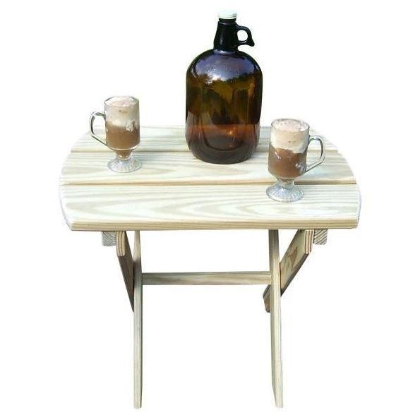 A & L Furniture Folding End Table in Pine