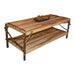 A & L Furniture Hickory Coffee Table with Shelf