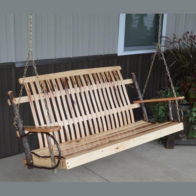 A & L Furniture Hickory Porch Swing Chains Included