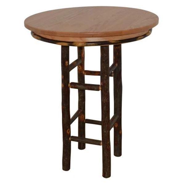 A & L Furniture Hickory Round Bar Table
