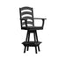 A & L Furniture Ladderback Swivel Bar Chair w/ Arms