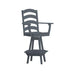 A & L Furniture Ladderback Swivel Bar Chair w/ Arms