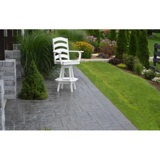 A & L Furniture Ladderback Swivel Bar Chair w/ Arms