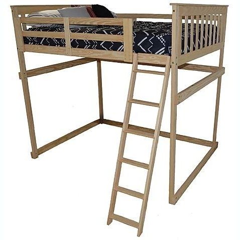A & L Furniture Mission Loft Bed w Side Ladder