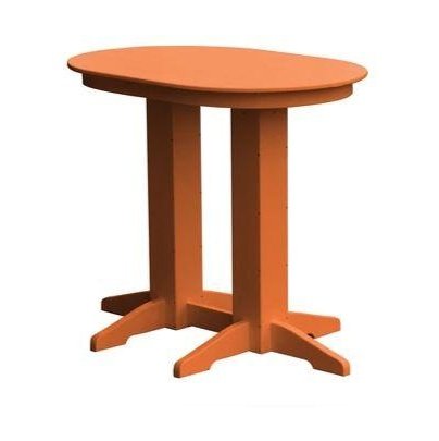 A & L Furniture Oval Bar Table- Specify for FREE 2" Umbrella Hole
