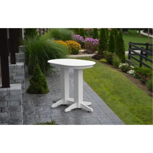 A & L Furniture Oval Bar Table- Specify for FREE 2" Umbrella Hole
