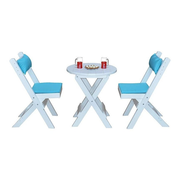 A & L Furniture Poly Coronado Round Folding Bistro Sets