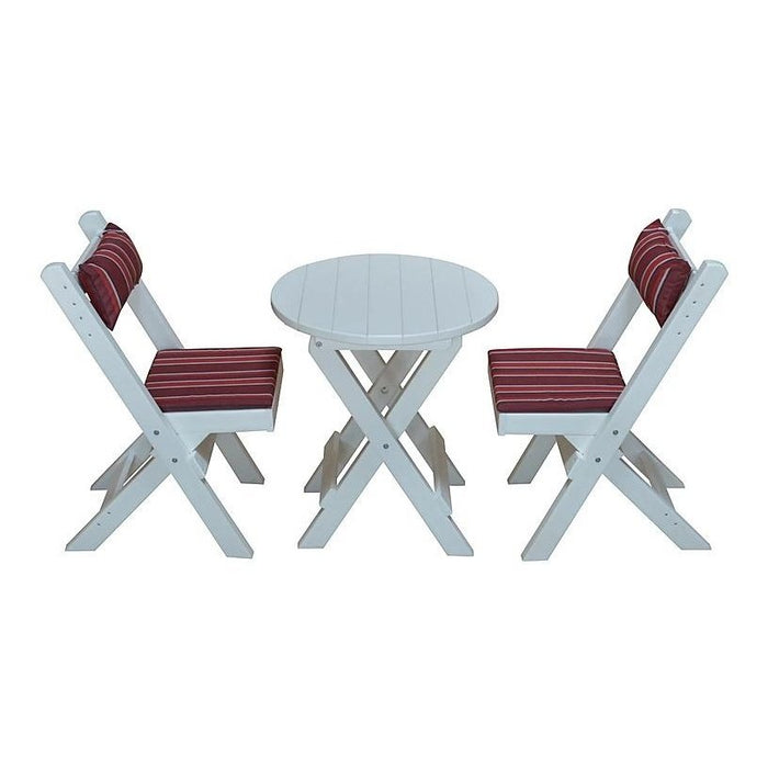 A & L Furniture Poly Coronado Round Folding Bistro Sets