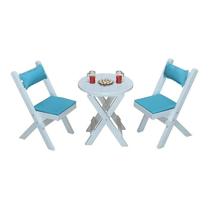A & L Furniture Poly Coronado Round Folding Bistro Sets