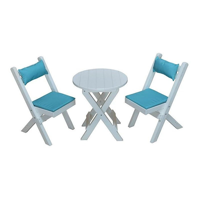 A & L Furniture Poly Coronado Round Folding Bistro Sets