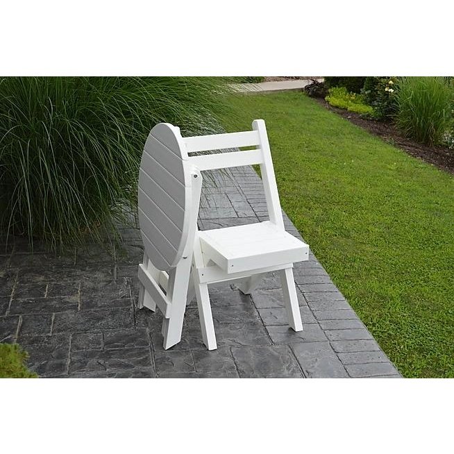 A & L Furniture Poly Coronado Round Folding Bistro Table