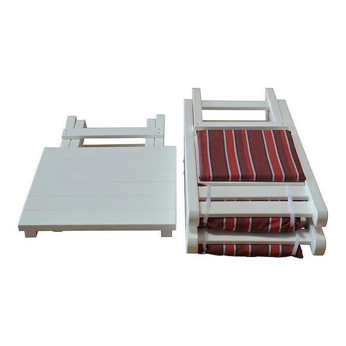 A & L Furniture Poly Coronado Round Folding Bistro Table