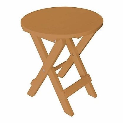 A & L Furniture Poly Coronado Round Folding Bistro Table