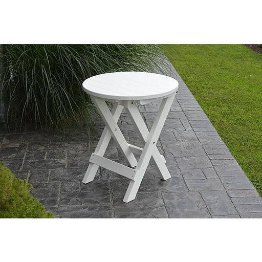 A & L Furniture Poly Coronado Round Folding Bistro Table