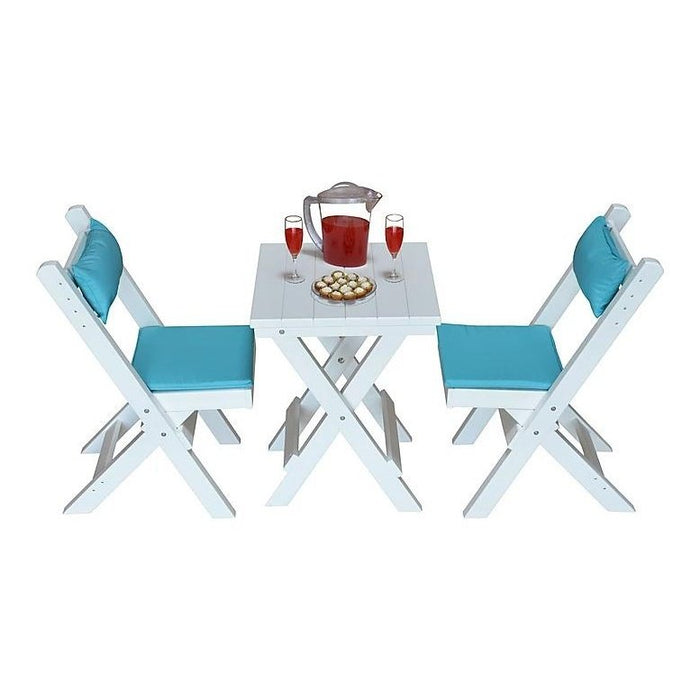 A & L Furniture Poly Coronado Square Folding Bistro Set