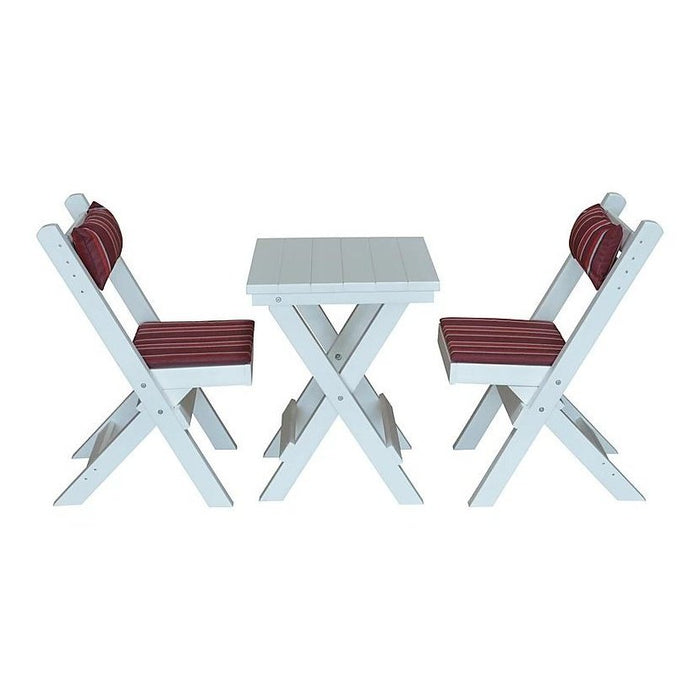 A & L Furniture Poly Coronado Square Folding Bistro Set