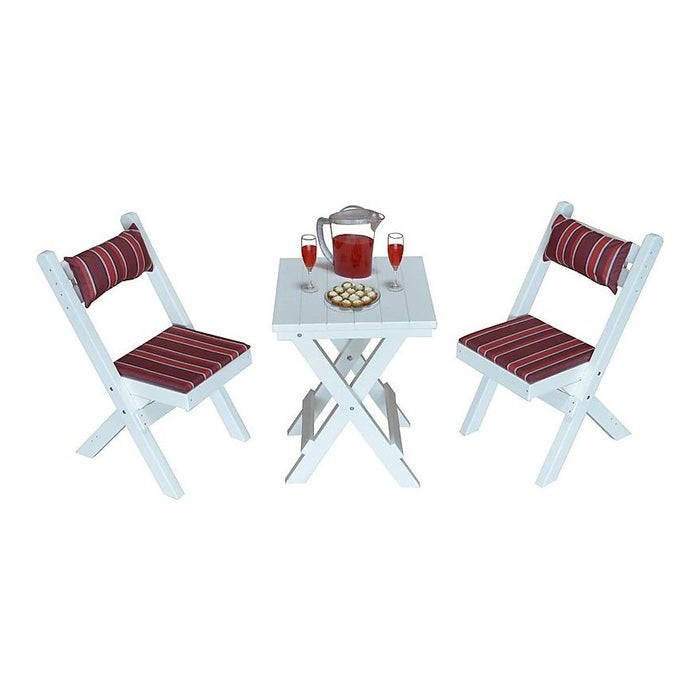 A & L Furniture Poly Coronado Square Folding Bistro Set