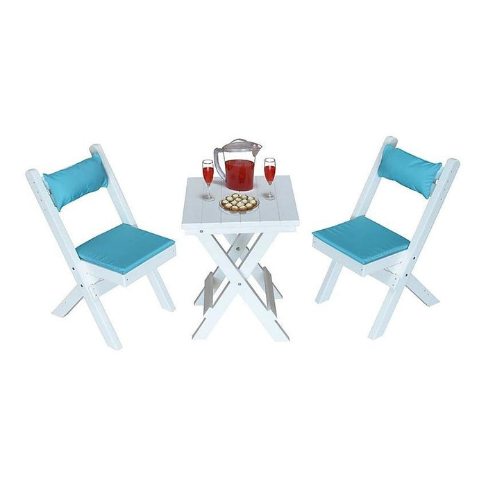 A & L Furniture Poly Coronado Square Folding Bistro Set